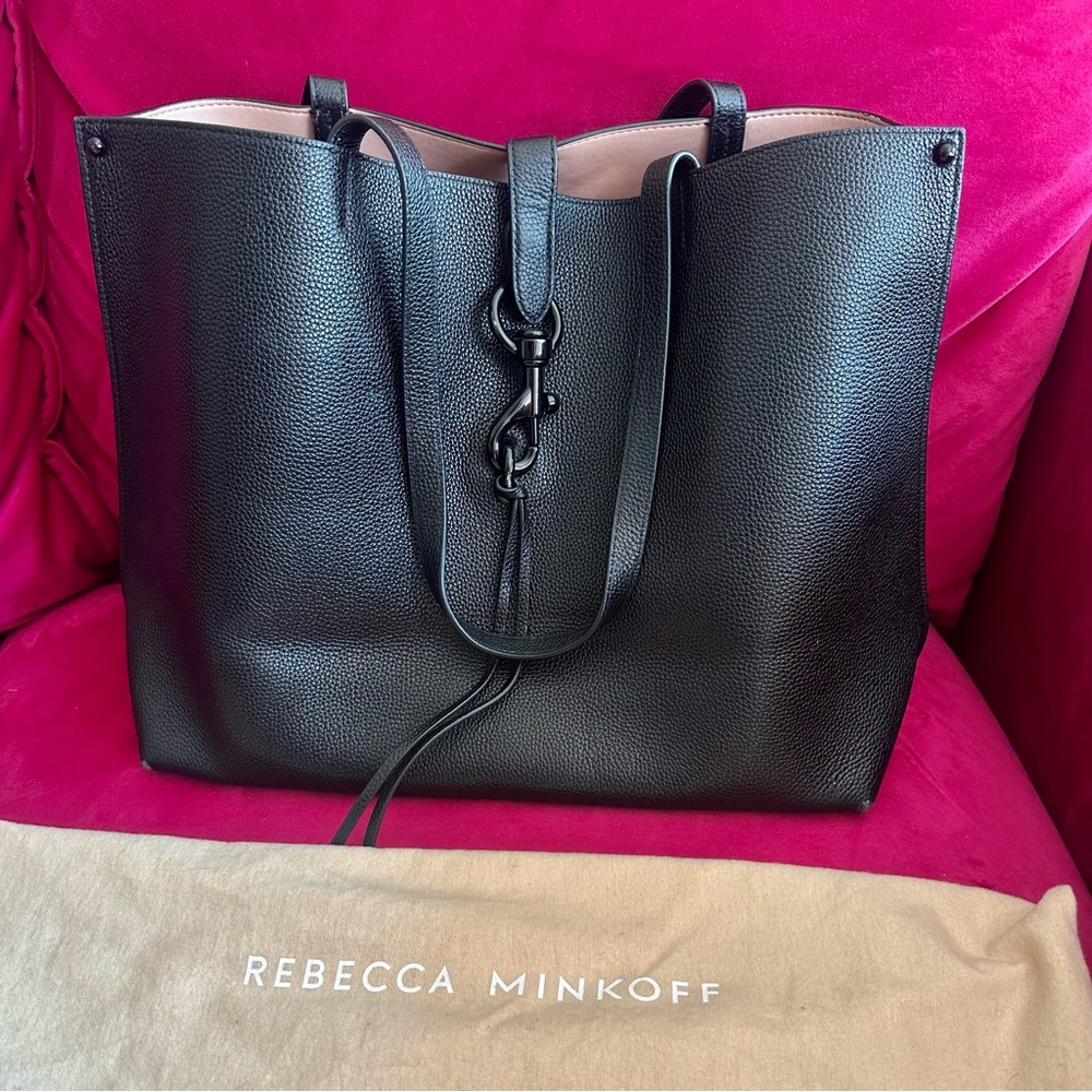 Rebecca Minkoff Leather Black Megan Tote Bag